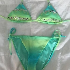 Yellow and green neon Victoria’s Secret Bikini